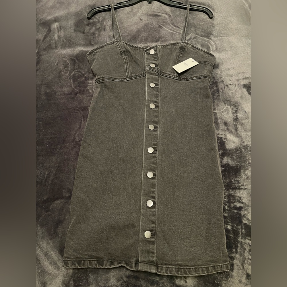 Forever 21 Button Up Black Denim Dress.